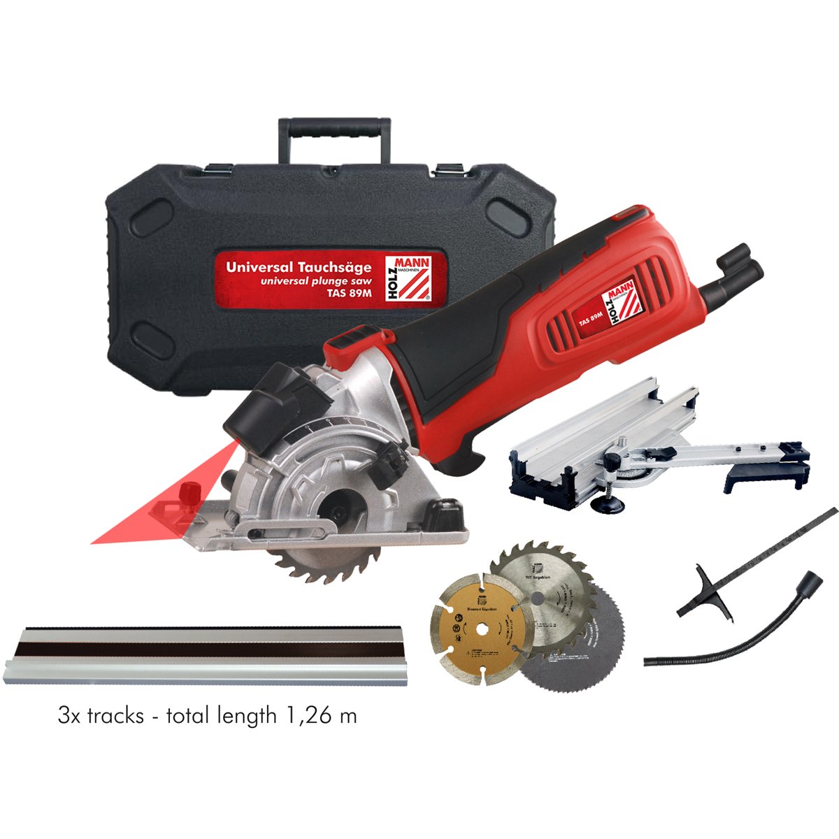 TAS89M — HOLZMANN TAS89M Mini Plunge Saw, 600 W / 89 mm